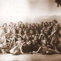 obóz drużyny żeńskiej w górach - 1948 r.